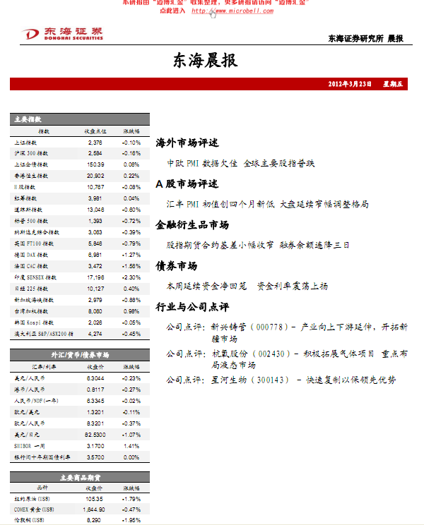 東海證券-晨會報(bào)告