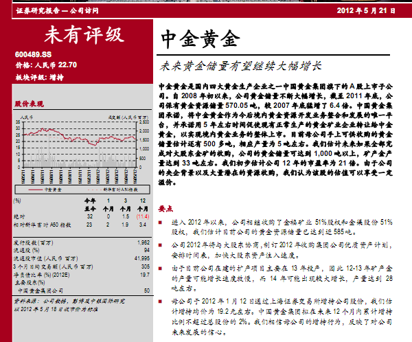 中金黃金-600489-未來(lái)黃金儲(chǔ)量有望繼續(xù)大幅增長(zhǎng)