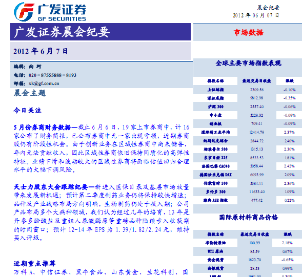 廣發(fā)證券-晨會紀要